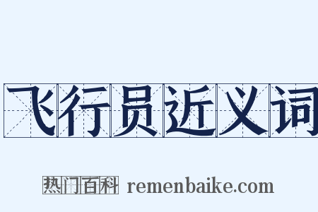 飞行员近义词是什么意思的图片
